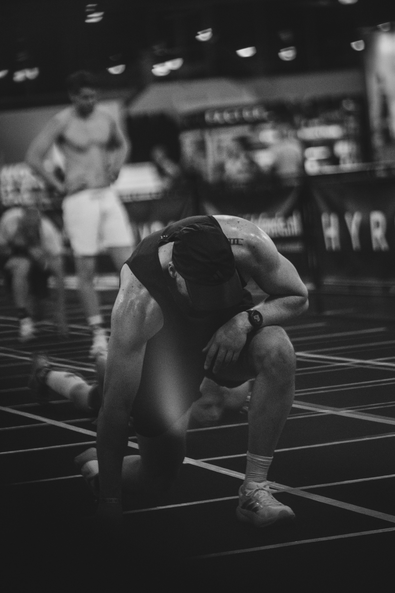 Atleet tijdens een looponderdeel